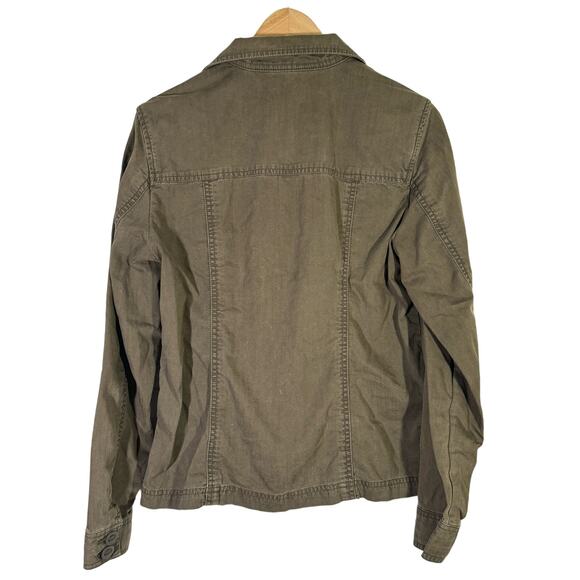 Eddie Bauer Woman's Size S Olive Green Canvas Jacket - Picture 2 of 6